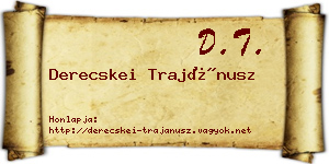 Derecskei Trajánusz névjegykártya
